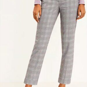 NWT Loft Plaid Slim Sailor Pants Size 4 Petite